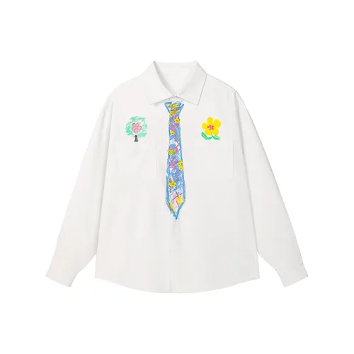 HSWLD Белая унисекс рубашка