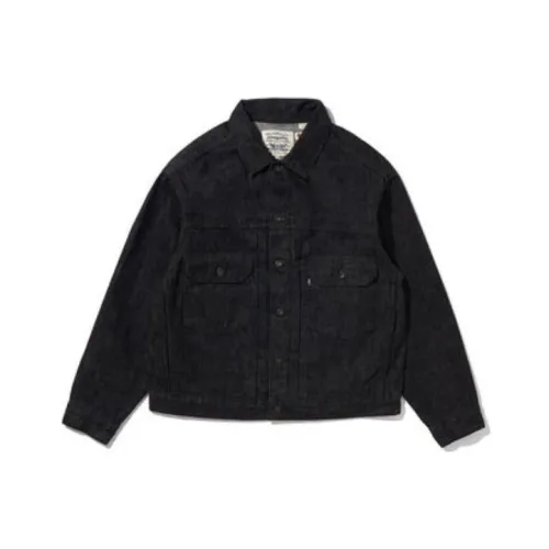 Levis Черный Серый Мужской Джинсовый Куртки