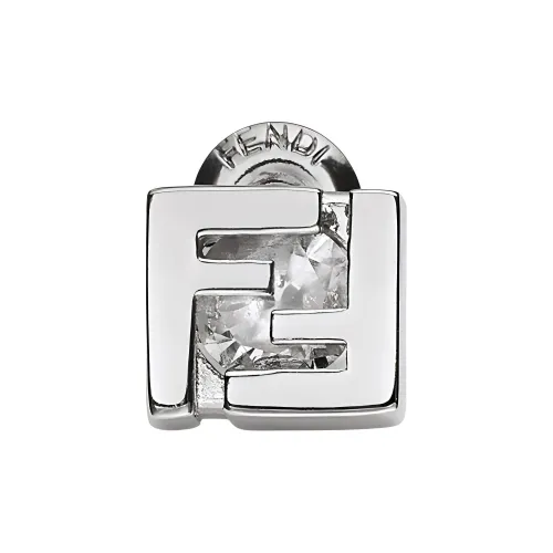 FENDI Серьги с металлическими штифтами Унисекс Серебряный