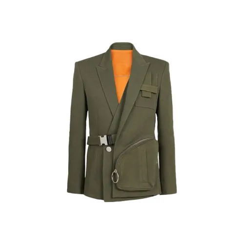 BALMAIN Army Green Мужские Деловые Костюмы