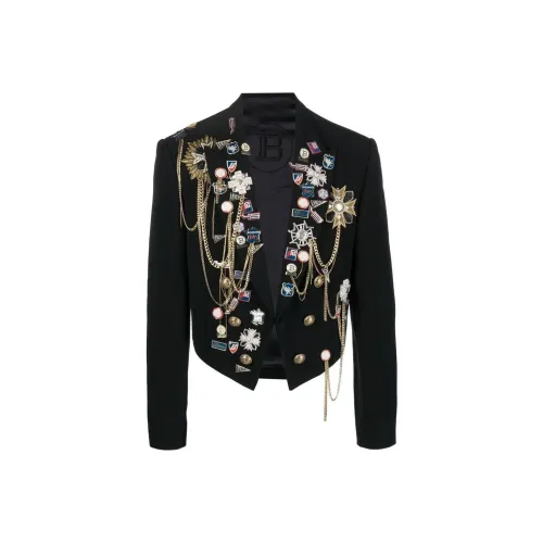 BALMAIN Черные Мужские Деловые Костюмы