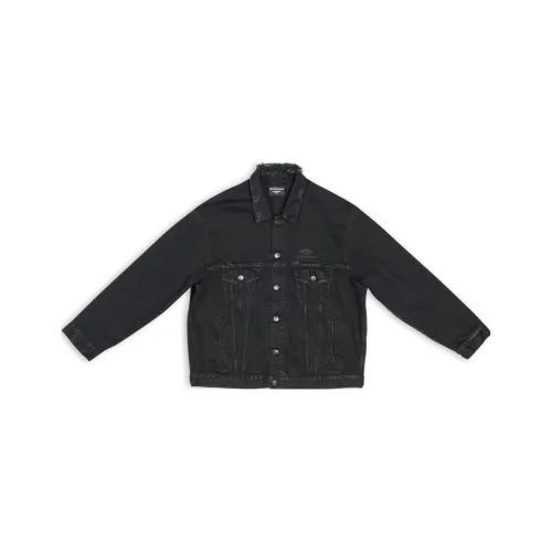 Balenciaga SS22 Denim Jacket Men's Black