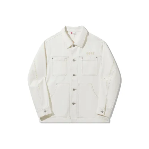 LINING Vital series Сливочный Промытый деним Унисекс Джинсовые куртки