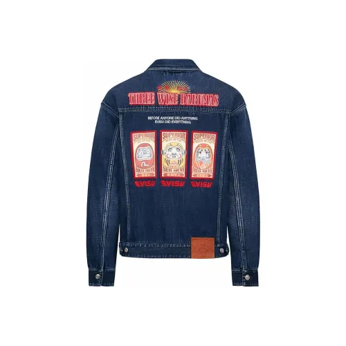 EVISU Джинсовый синий Мужской Джинсовые куртки