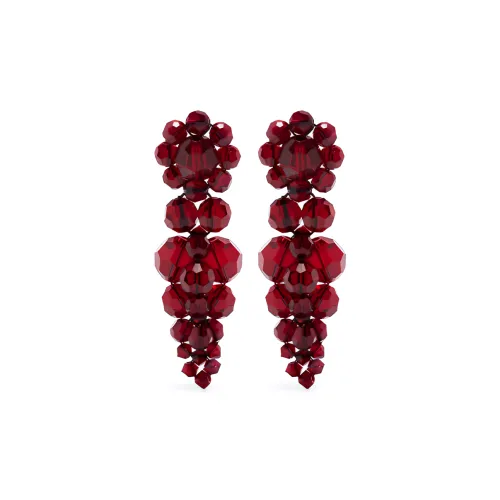 SIMONE ROCHA Серьги из кристаллического стекла Женские Blood Red