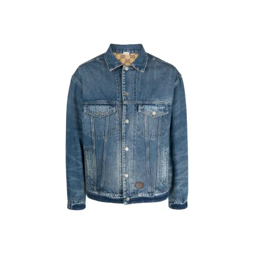 GUCCI SS23 Denim Jacket Men's Denim Blue