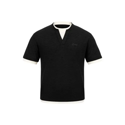 MOONWAV Трикотажная ткань Короткий рукав Т-рубашки Унисекс