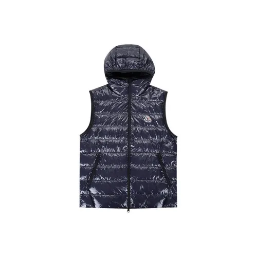 MONCLER Синий Мужской Пуховый жилет