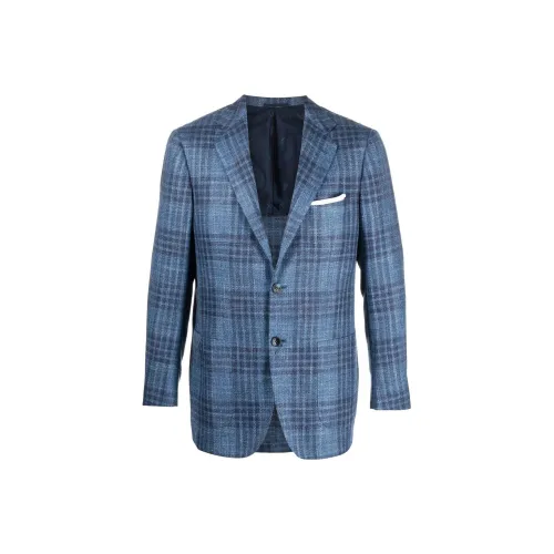 KITON Men's Business Suits Blue