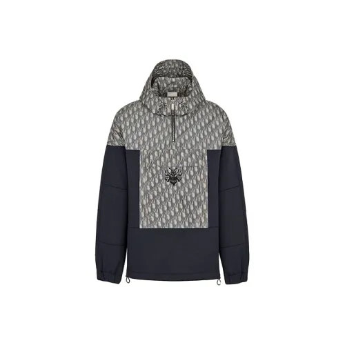 DIOR Ветровка Мужская Черная Серый