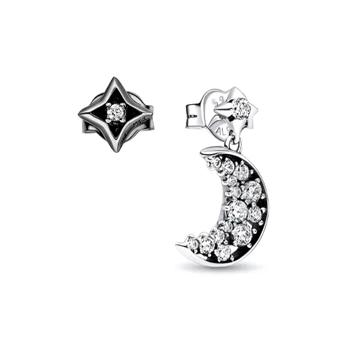 Pandora Серьги-гвоздики с родиевым покрытием серия Women's Silver