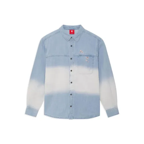 LINING Джинсовый синий Унисекс Джинсовые куртки