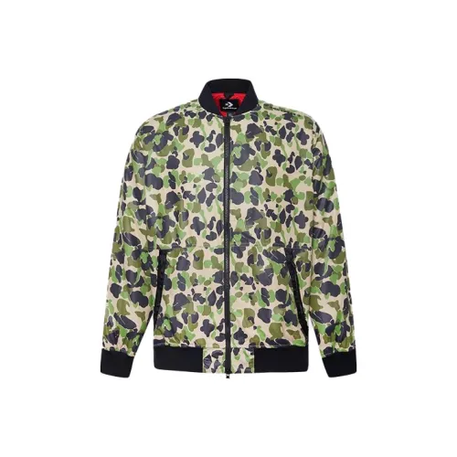 Конверс Хлопковый пуховик Мужской Камуфляж Зеленый