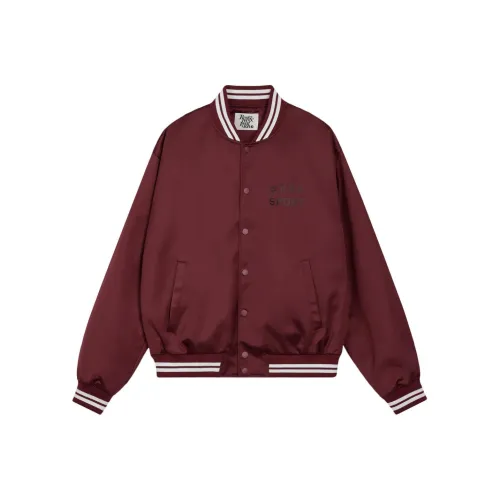 Rest Recreation SS25 RS BOMBER Куртка Куртки Пальто Мужской BURGUNDY Бордовый Красный