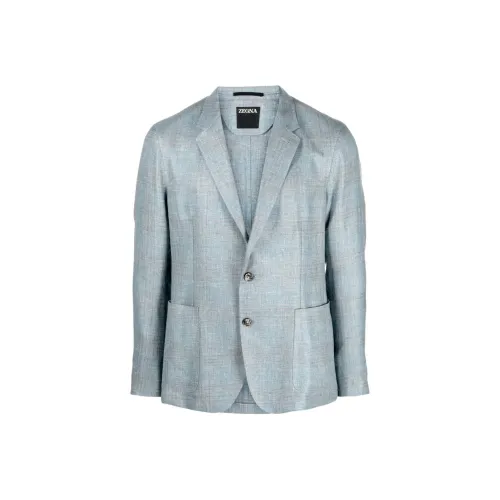 Zegna Бизнес-костюм Пальто Мужское Синее