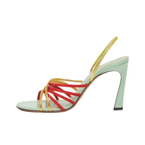 Marni One Ремень Сандалии 9 см Женские Красный Зеленый