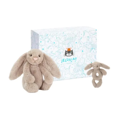 JELLYCAT Кролик Сладкий стиль First Encounter Коробка с успокаивающим колоколом Кукла Плюшевая кукла 23 см 18 см Высота в сидячем положении