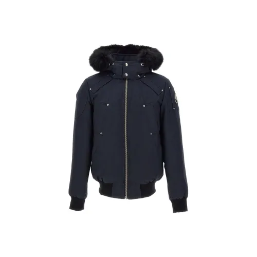 Moose Knuckles Пуховик Мужской Темно-синий Черный