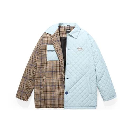 GENANX Хлопковый пуховик унисекс синий