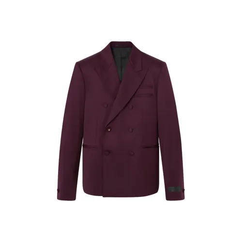 VERSACE FW24 Бизнес-костюм Пальто Мужской Бордовый
