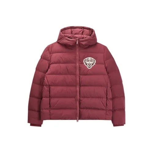 Ed Hardy FW24 Down Jacket Мужской Deep Гранат Красный