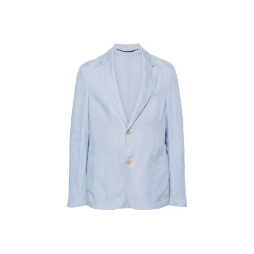 Canali SS24 Бизнес Костюм Пальто Мужское Светло-Синий