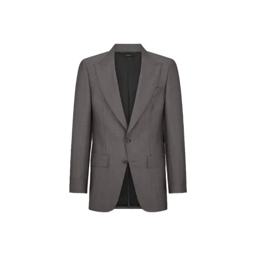TOM FORD SS24 Бизнес-костюм Пальто Мужской Серый