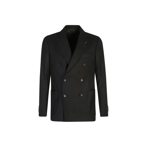 LARDINI Бизнес-костюм пальто мужской черный