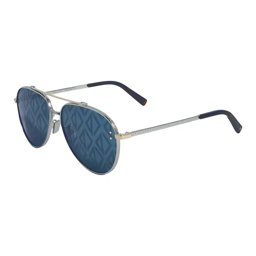 DIOR Металлические Ацетатные Солнцезащитные Очки Aviator Унисекс Серебряный