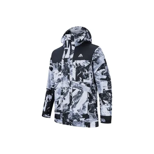 ANTA Куртка Мужская Чисто Белая С принтом по всей поверхности