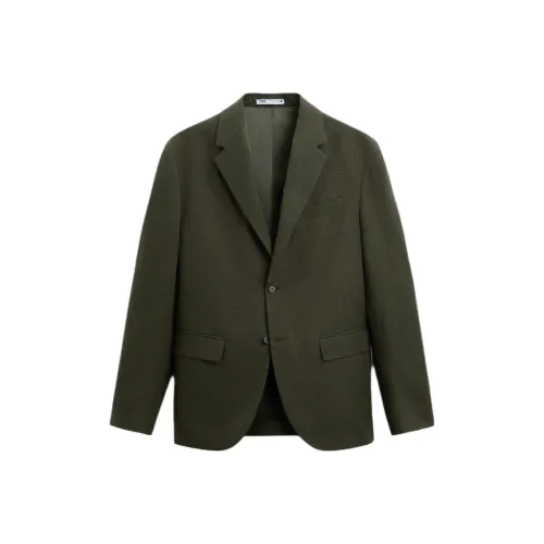 ZARA Khaki Мужские Деловые Костюмы