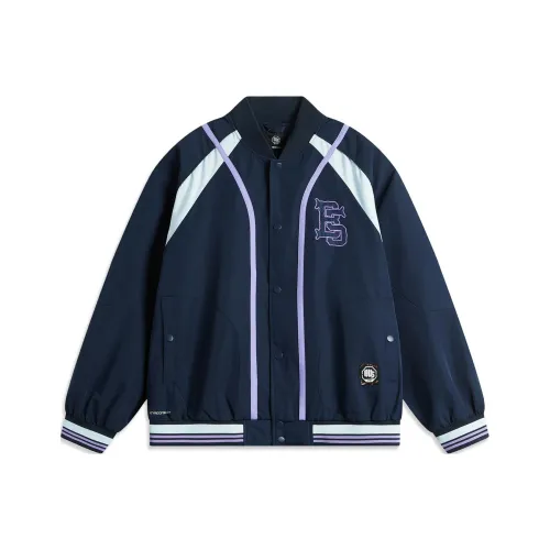 LINING BadFive Collection Basketball Collection Куртки Пальто Мужской Темно-морской Синий Небесный Синий Флуоресцентный Звездный Фиолетовый