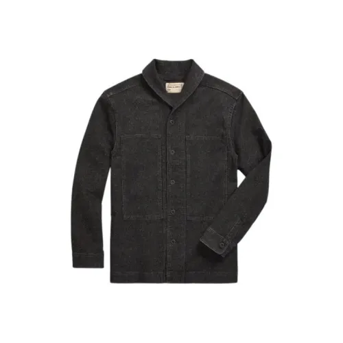 DOUBLE RL Jaspé Denim Рубашка Куртка Denim Куртка Мужская Черная