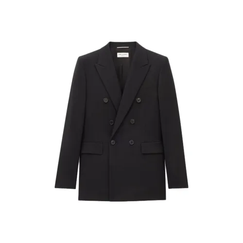 SAINT LAURENT Бизнес-костюм пальто мужской черный