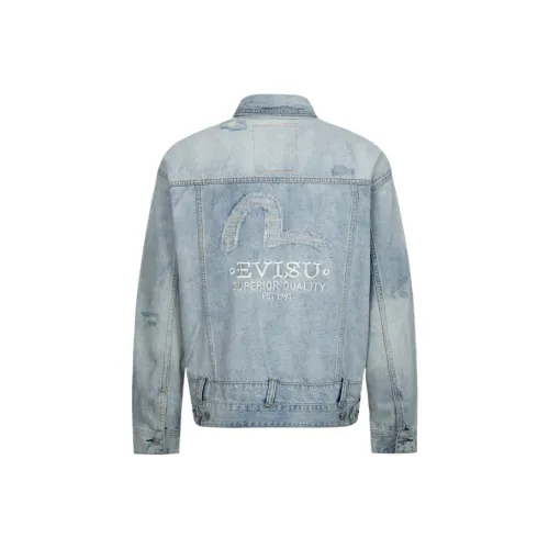 EVISU Джинсовый синий Мужской Джинсовые куртки