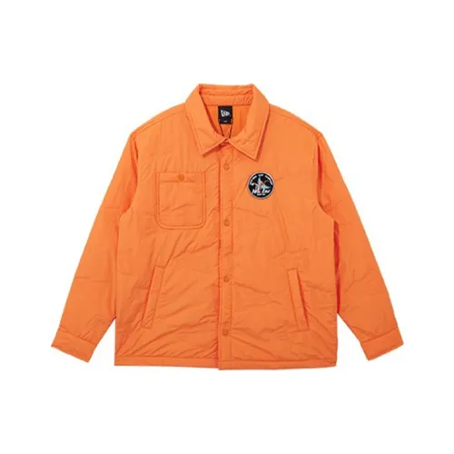 New Era Хлопковый пуховик Унисекс Оранжевый