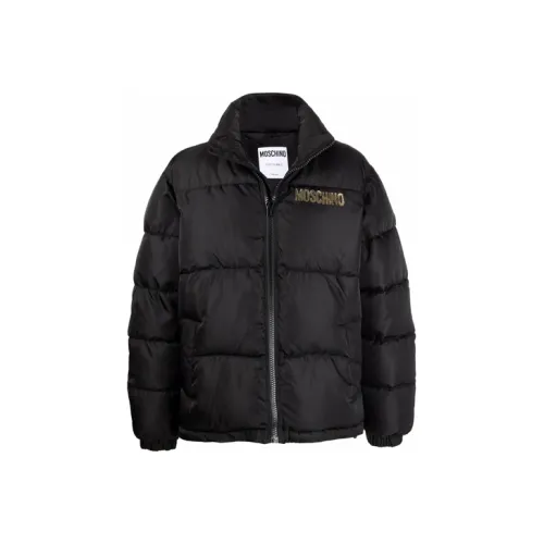 MOSCHINO FW21 Буква Воротник-стойка Пуховик Мужской Черный