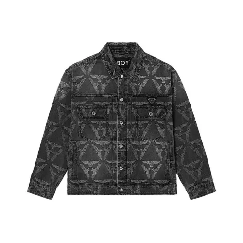 BOY LONDON Черные Мужские Джинсовые Куртки