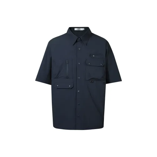 GUUKA TECH Рубашка Мужская Темно-Синяя