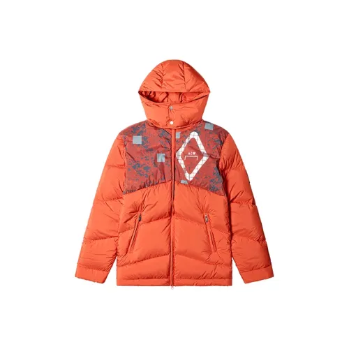 A COLD WALL* Геометрический узор Воротник-стойка Свободный крой Пуховая куртка Унисекс Ржаво-красный