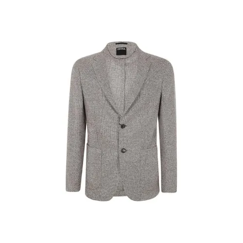 Zzegna Бизнес-костюм Пальто Мужское Серое