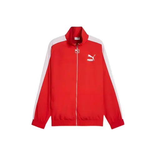 PUMA T7 Куртки и Пальто Унисекс Красный