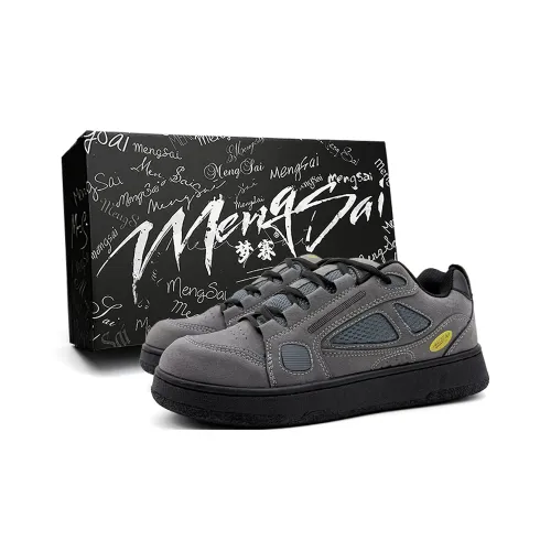 Mengsai Slip-resistant Abrasion-resistant Low-top Skateboard Shoes Unisex Concrete Gray Менсаи Противоскользящие Устойчивые к истиранию Низкие Кеды для скейтбординга Унисекс Бетонный Серый