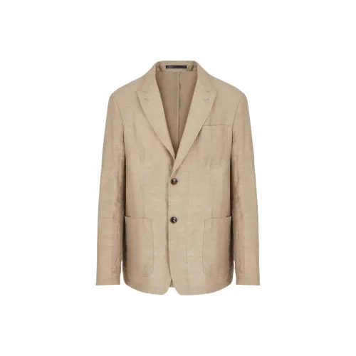 EMPORIO ARMANI Бизнес-костюм Пальто Мужской Светлый Хаки