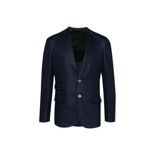 Eleventy FIRSTCLASS Made IN Italy SS24 Бизнес Костюм Пальто Мужской Морской Синий