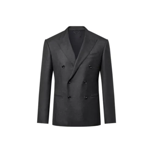 LOUIS VUITTON FW24 Бизнес-костюм Пальто Мужское Серое