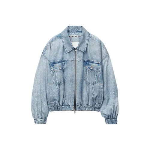 Alexander Wang SS24 Denim Jacket Unisex Blue Александр Wang SS24 Деним Куртка Унисекс Синий