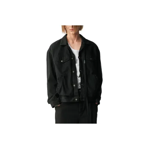 Ann Demeulemeester Черные Мужские Джинсовые Куртки
