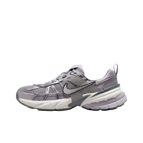 Nike V2K Run Устойчивый к истиранию Низкий Топ Повседневные Беговые кроссовки Женские Серые