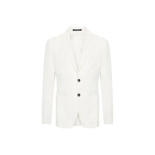 EMPORIO ARMANI SS24 Бизнес-костюм Куртка Мужская Белая